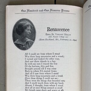 1929 101 Famous Poems Edna St Vincent Millay Longfellow Classic Poetry Poets